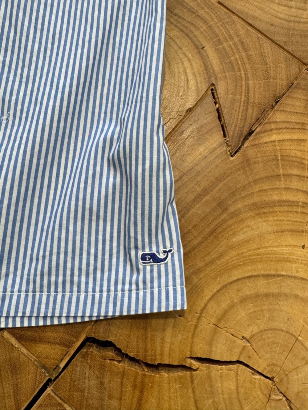 Vineyard Vines Blue & White Striped Sleeveless Dress with Tassel Trim - Picture 5 of 9